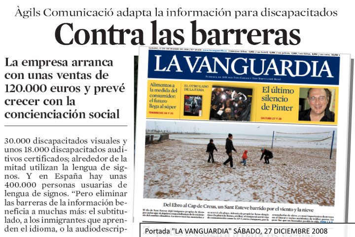 Artículo en La Vanguardia, Contra Las Barreras
