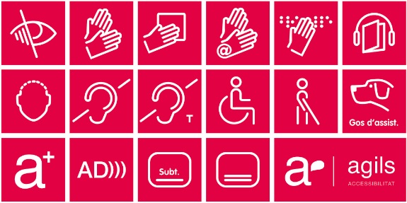 Icones representatives d'accessibilitat