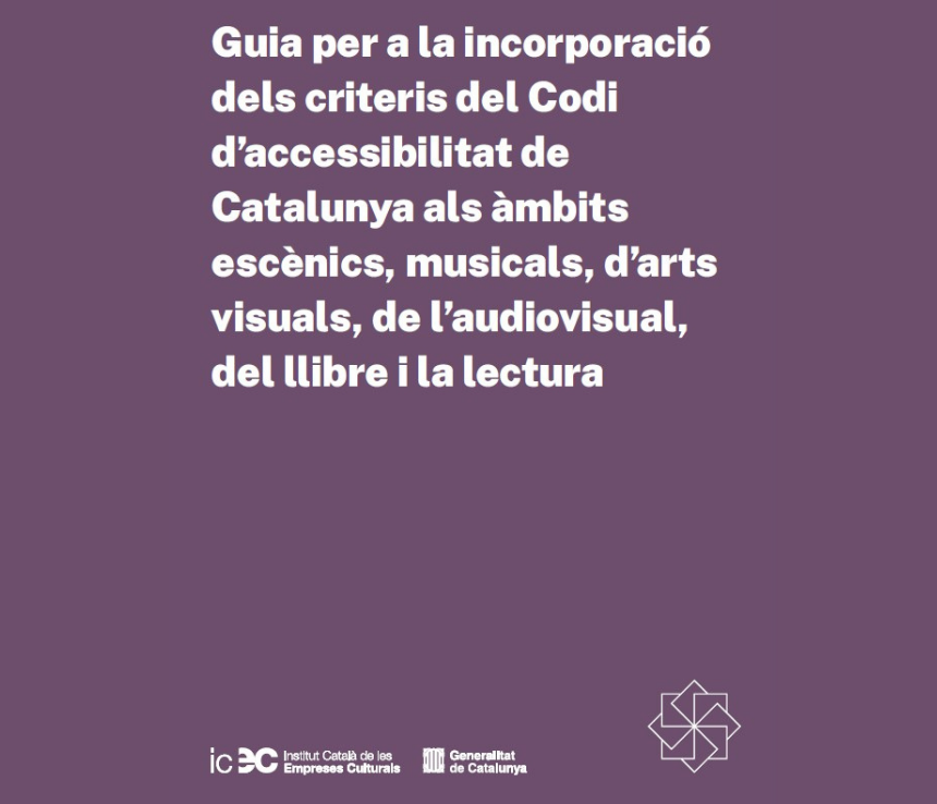 Portada de la guia per la interpreació dels criteris del Codi d'accessibilitat de Catalunya